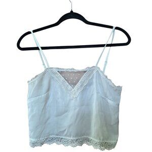 Brandy Melville White Lingerie Crop Top • Tagless • Pit 15" • XS/S